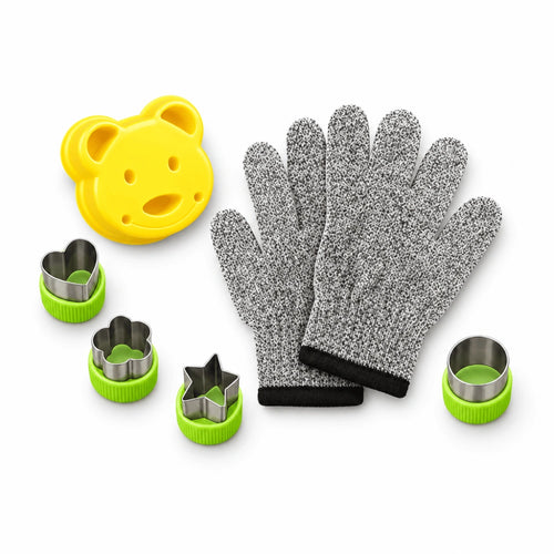 Safety gloves + 5 Cookie cutters